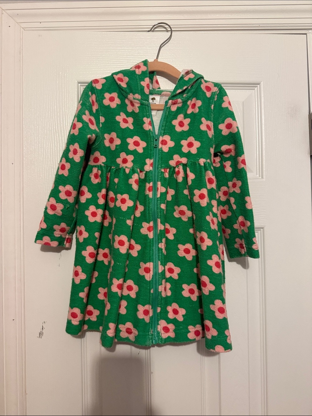 Tucker + Tate Green and Pink Floral Zip Swim Cover